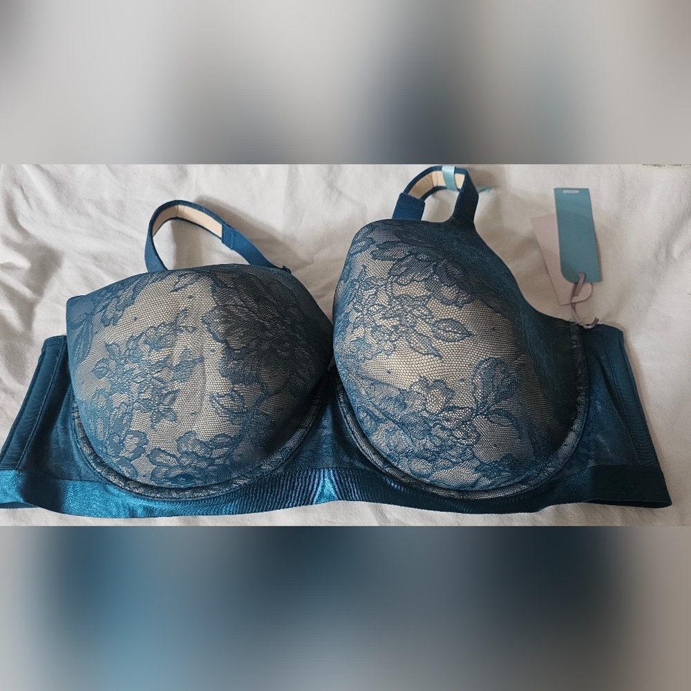 Ambrielle Bra PLUS SIZES NWT CORAL BALCONETTE 48DDD LINED